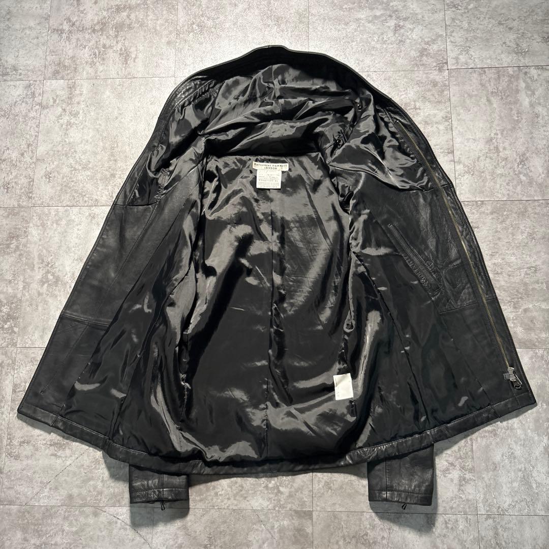 極美品　希少XL katharine hamnett leather jkt