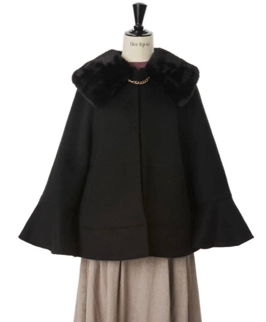 ジャケット・アウター Convertible Faux Fur Tippet Coat