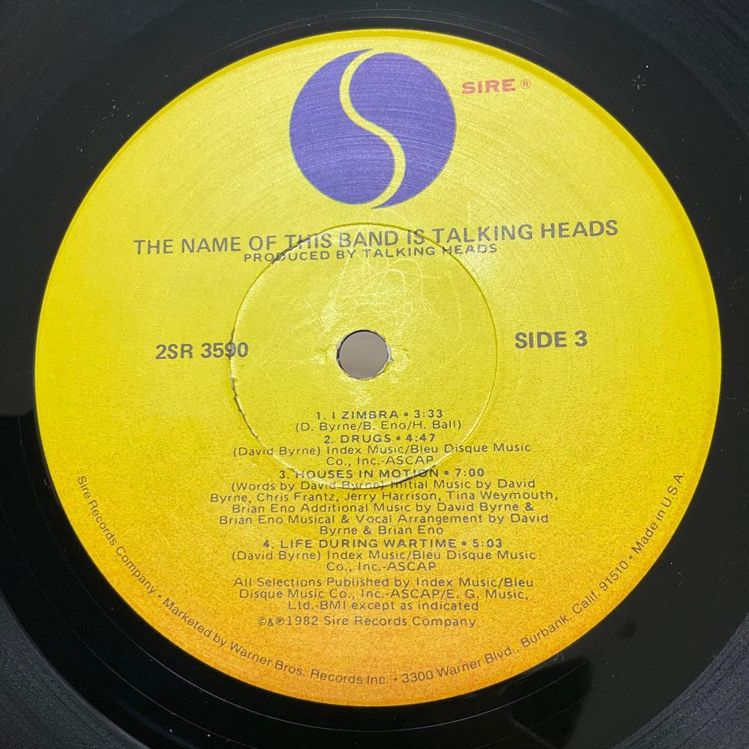 トーキング・ヘッズ LIVE 2 LP アメリカ盤レコード