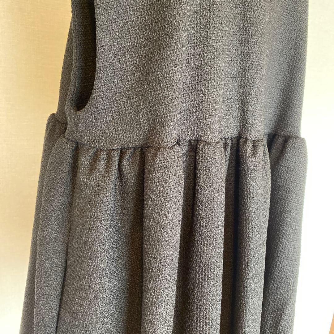 【スー】BEARDSLEY ギャザー ジレ ブラック ベスト