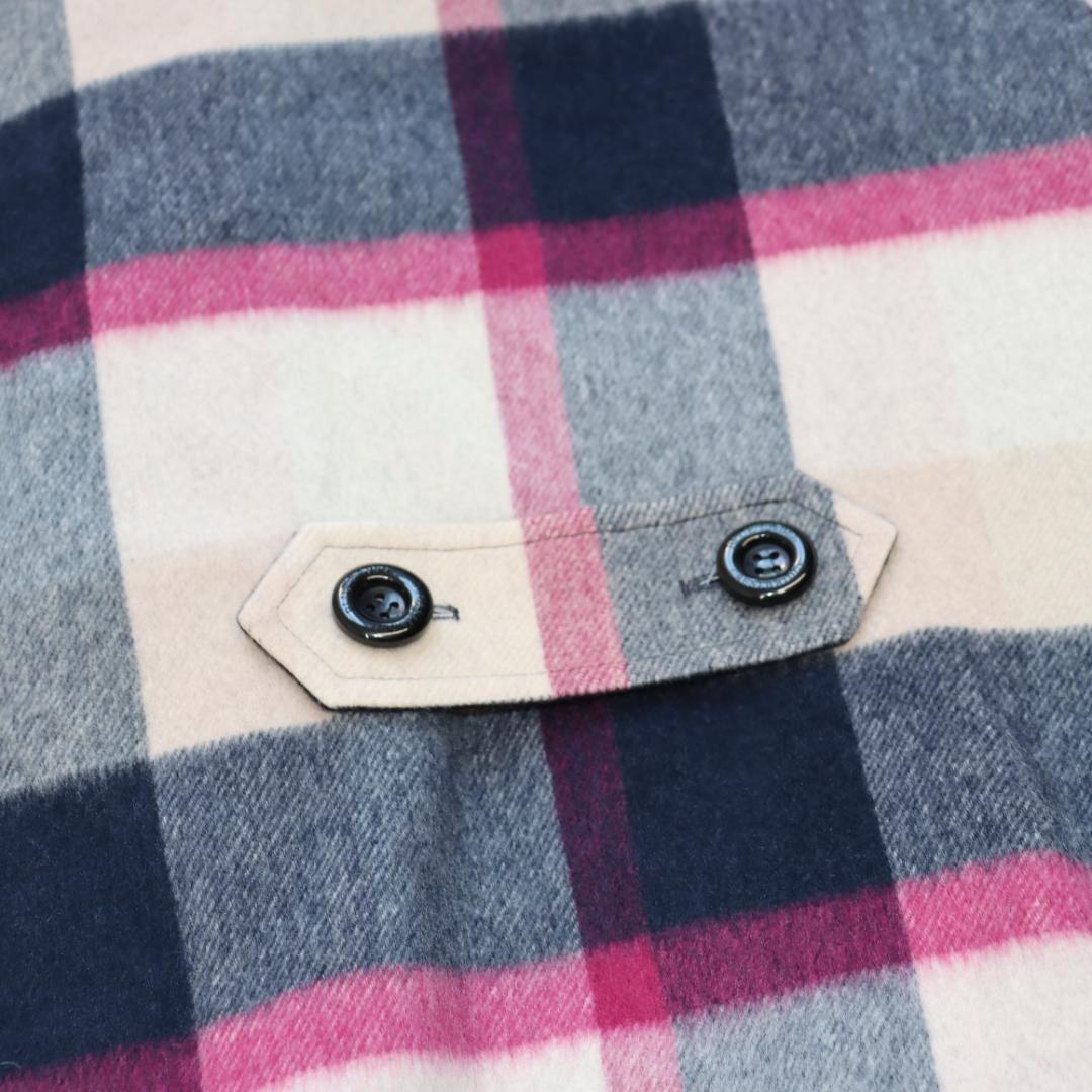 リバーシブル✨ブルーレーベルクレストブリッジ✨ケープ　ポンチョ　チェック