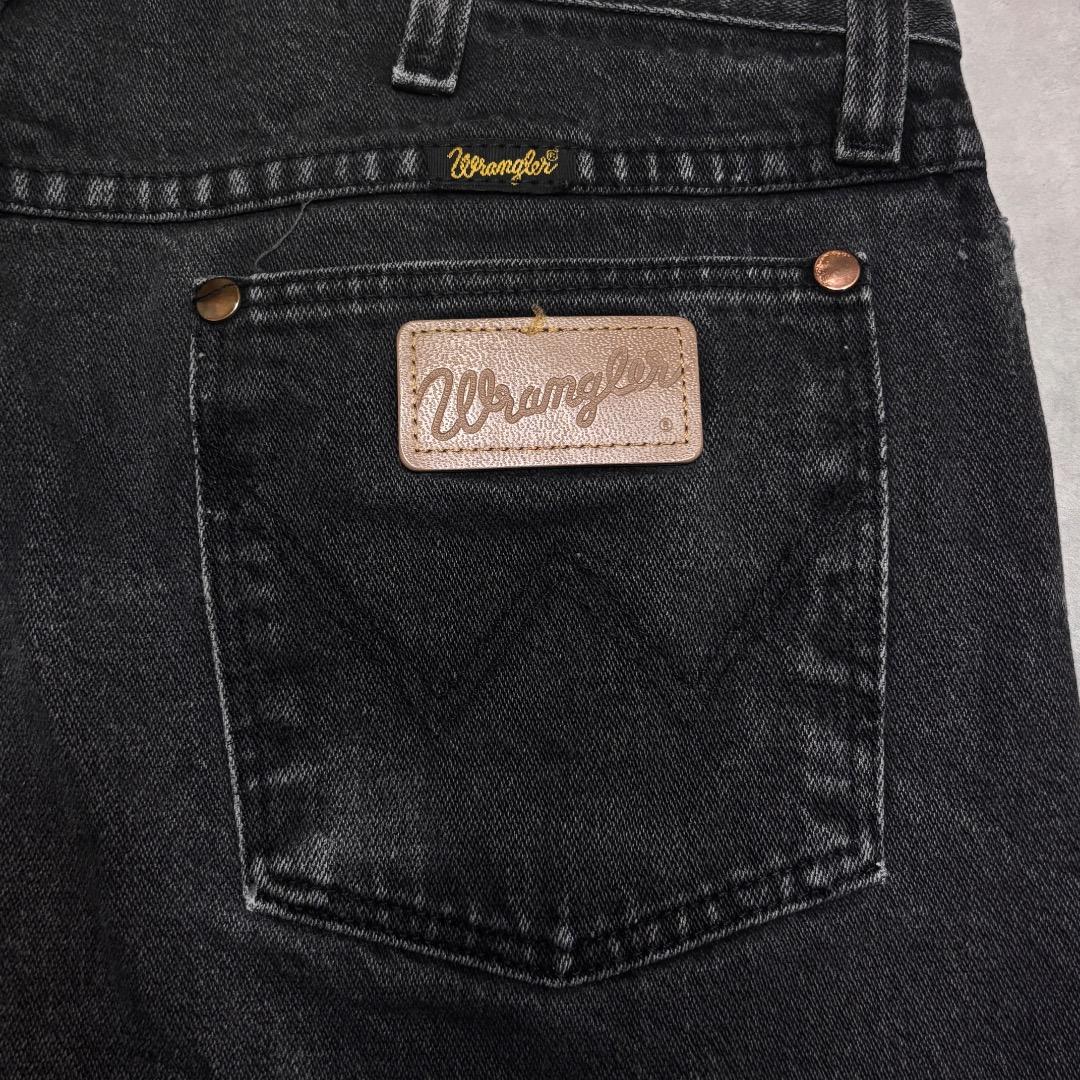 ラングラー W34 ブラックデニム カウボーイ 古着 黒 90s 18072