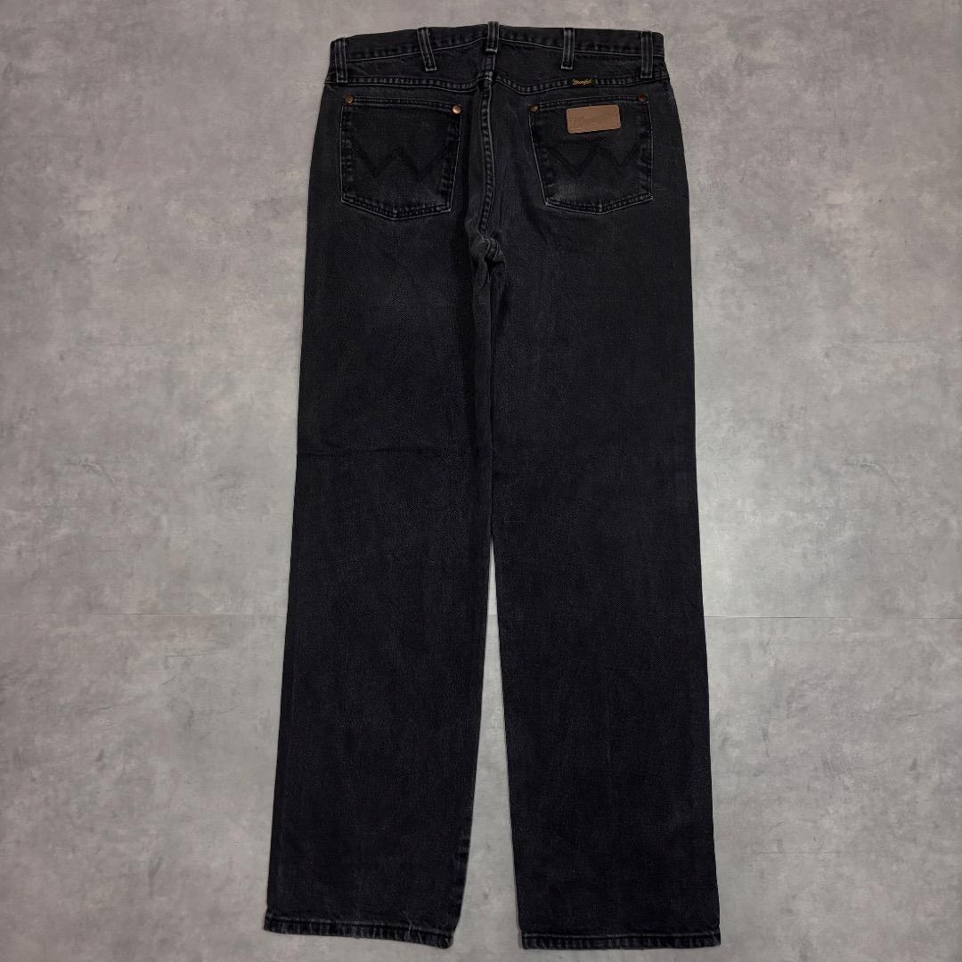 ラングラー W34 ブラックデニム カウボーイ 古着 黒 90s 18072