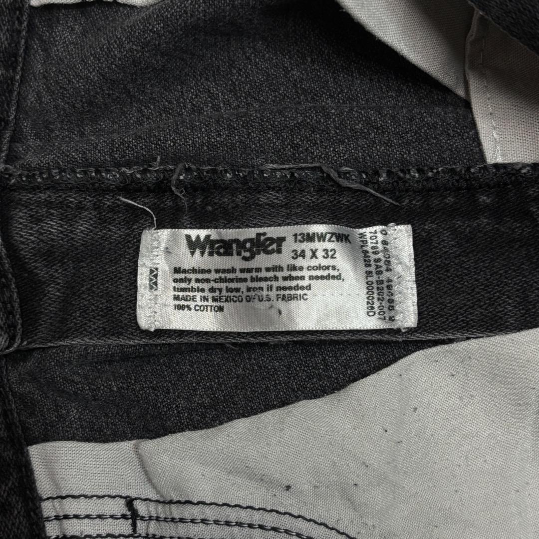 ラングラー W34 ブラックデニム カウボーイ 古着 黒 90s 18072