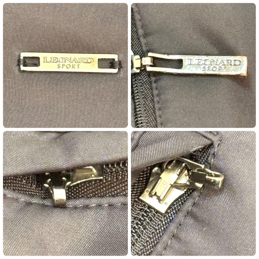 大きいサイズ　レオナール　ベスト　リバーシブル　ジップアップ　フラワー　ＬＬ