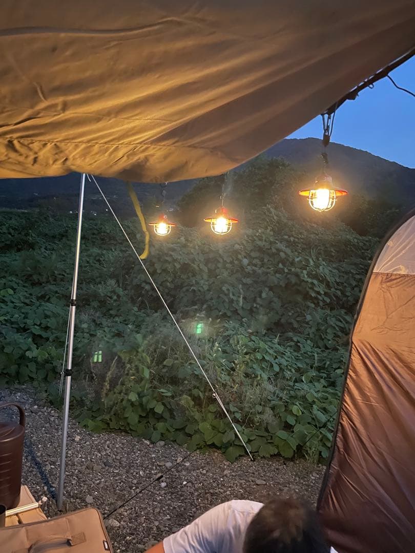 ベアボーンズ ランタン 3連 ストリングスライト　レッド