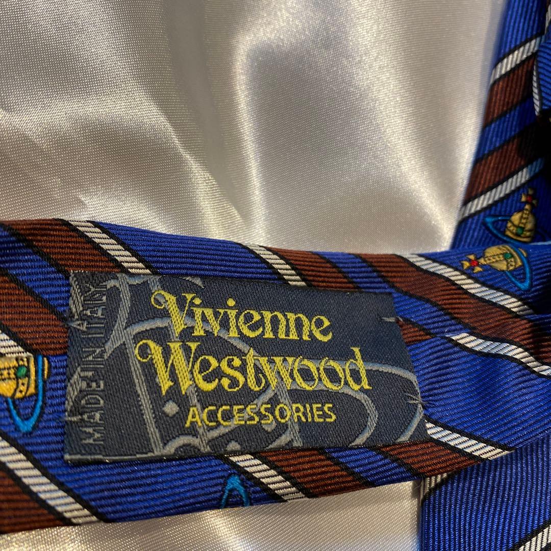 Vivienne Westwood ヴィヴィアン　ストライプシルクネクタイ