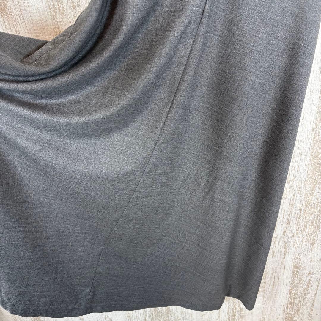 24SS かぐれ Vネック ウール ノースリーブ Aライン ロングワンピース