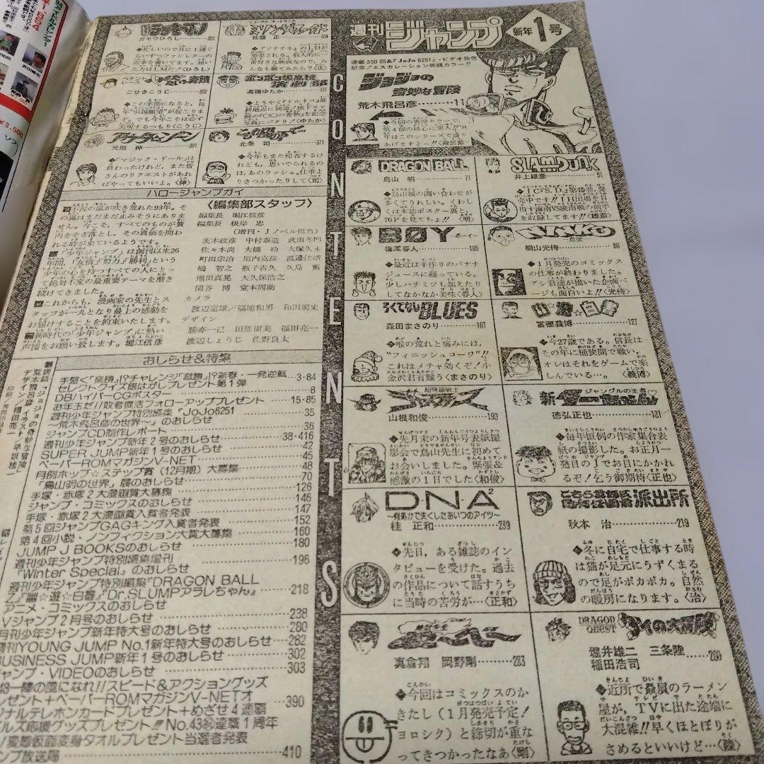 週刊少年ジャンプ 1号　1994年　当時物　ドラゴンボールポスター