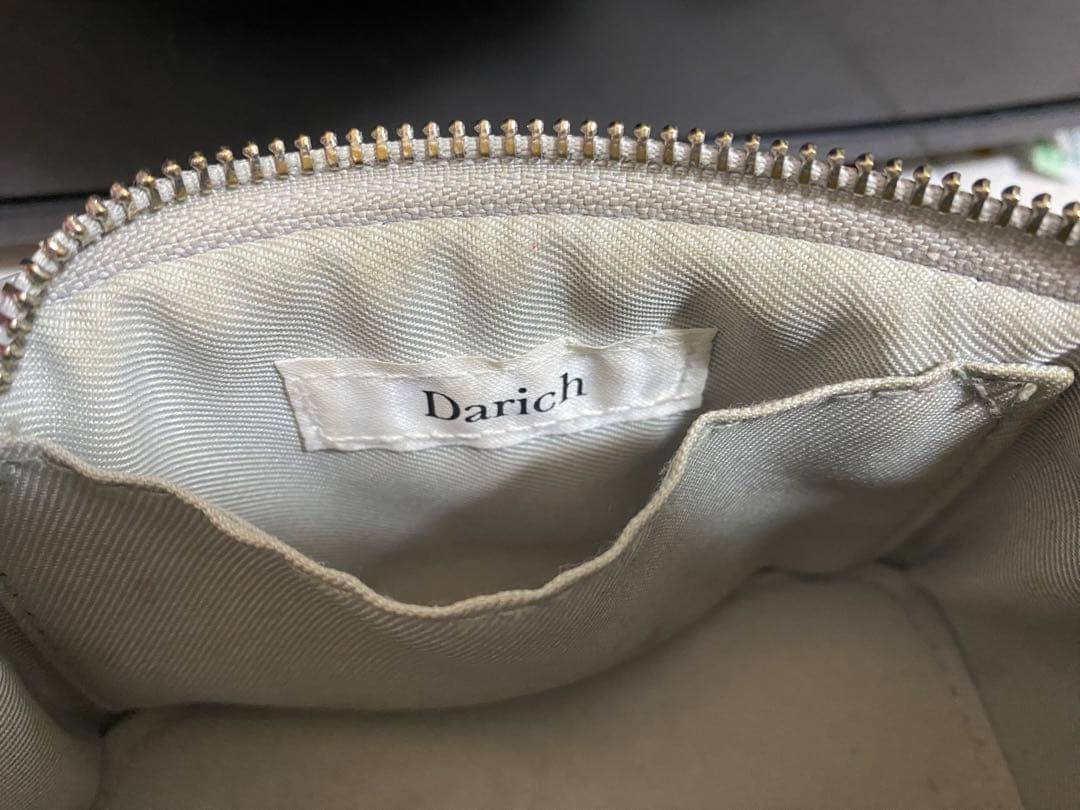 Darich キルティングビジュースクエアミニバッグ シルバー ダーリッチ