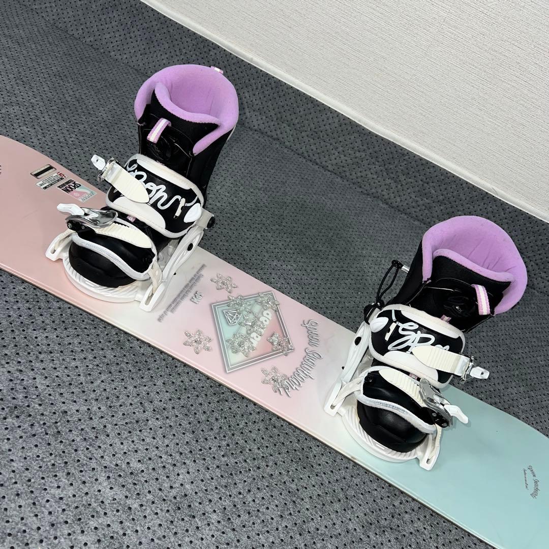５回使用 キッズスノーボード 100cm SPOON×バイン×BOAブーツ