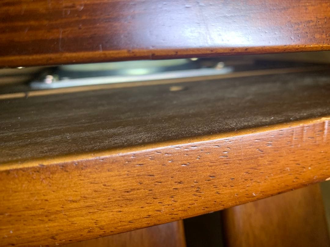 激レア　木製 ローラウンドチェア 回転椅子 座椅子 レザー 2脚セット