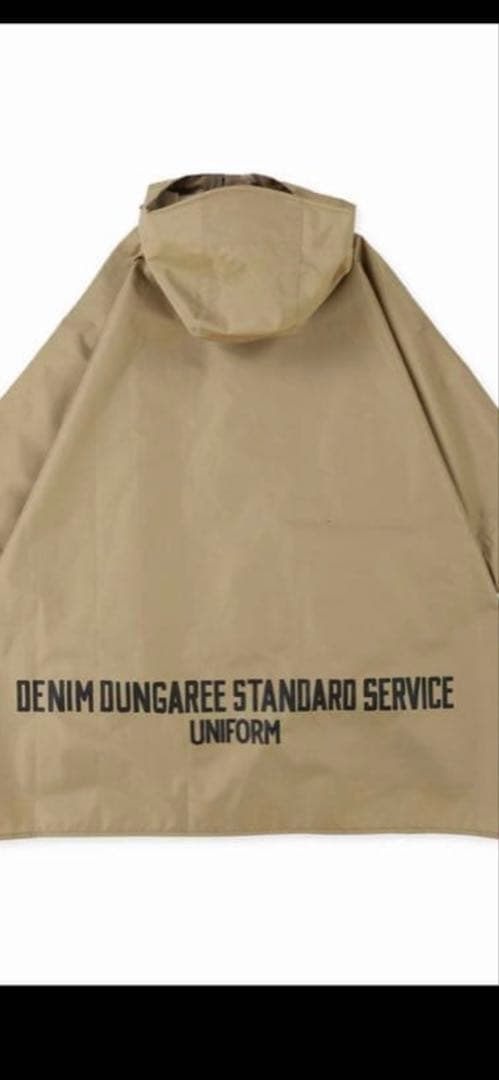 【新品】DENIM DUNGAREE ベージュポンチョ Sサイズ レインコート