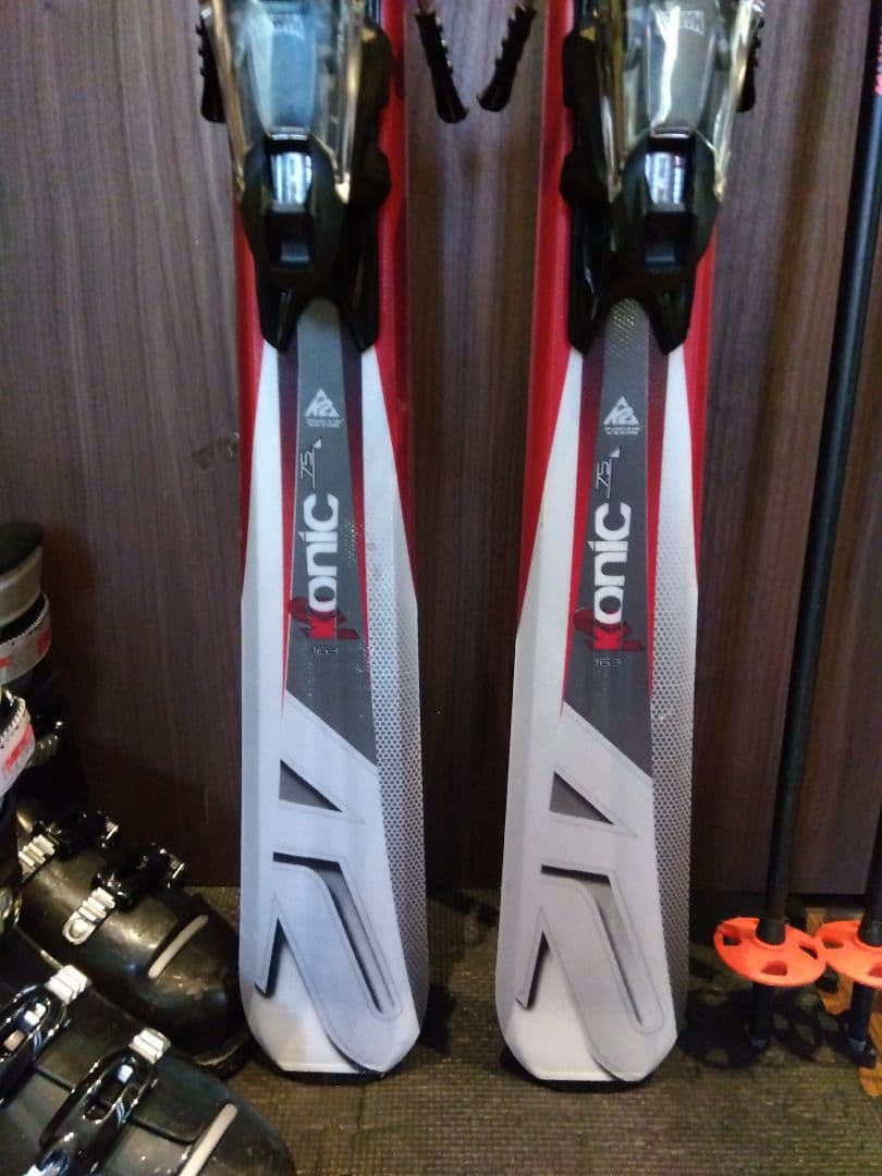 美品【ハイエンド】K2 163/男女兼用/スキーセット・メンテ・WAX済✔
