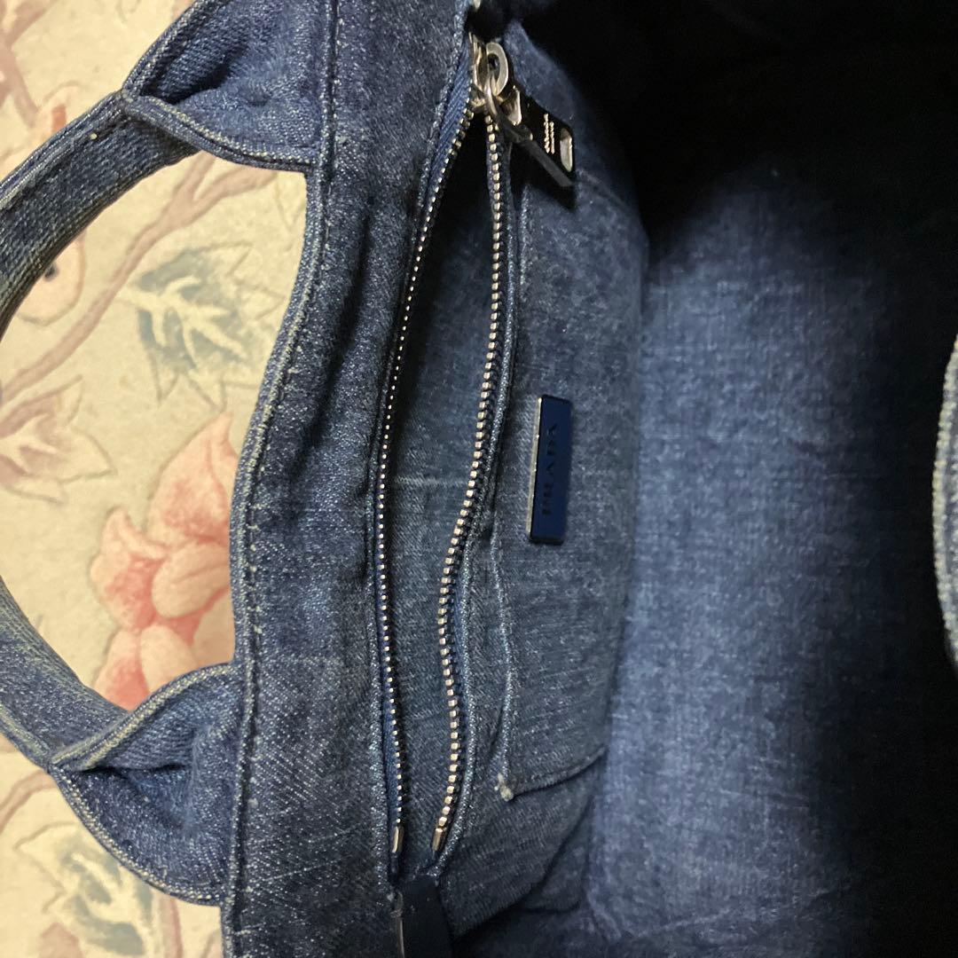 PRADAプラダカナパデニムビジュー付