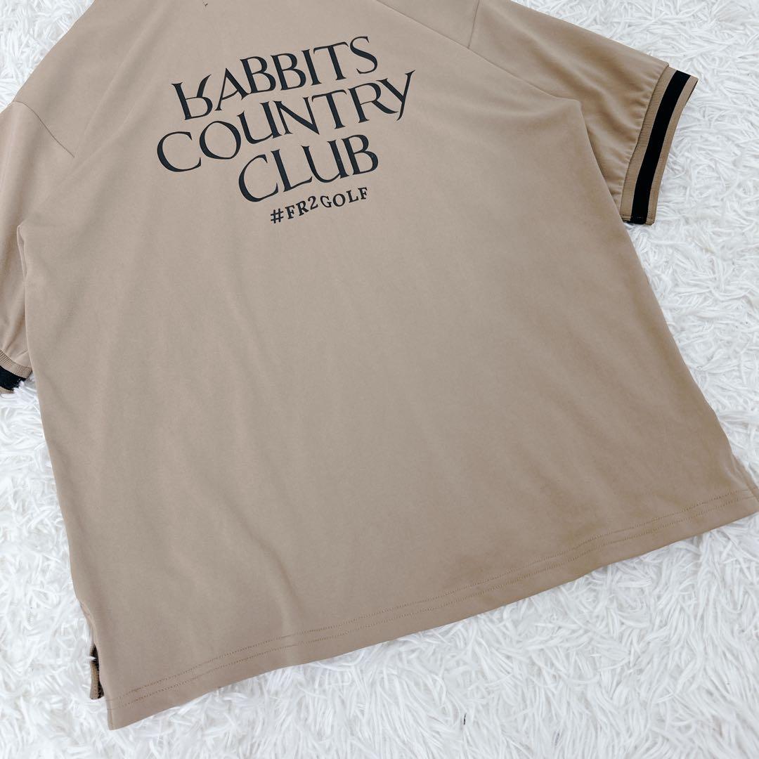 FR2 GOLF ドライポロ M ベージュ 人気モデル　ゴルフ　ロゴ　うさぎ