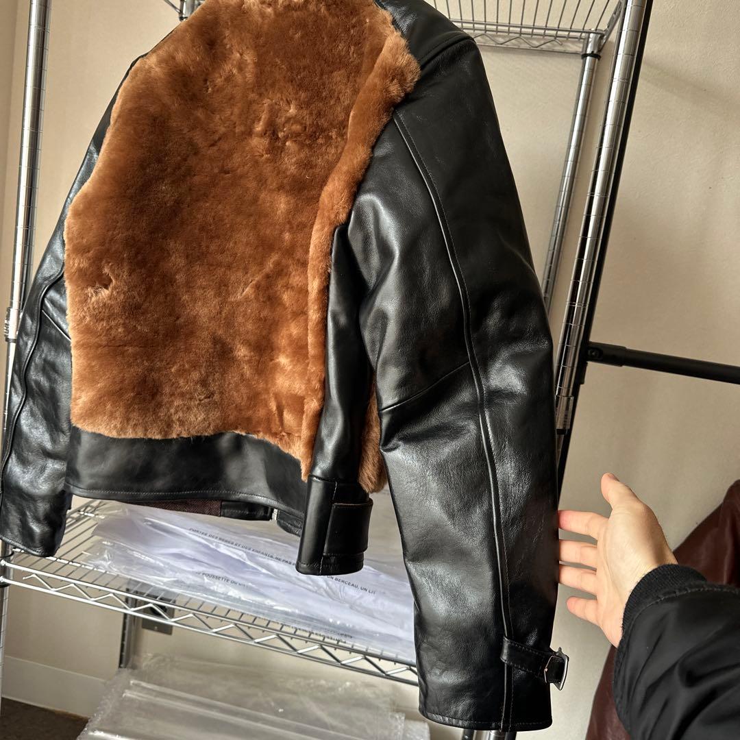 GRIZZLY 茶芯 1.3mmホースハイド 無厚塗り 経年変化 ムートン L