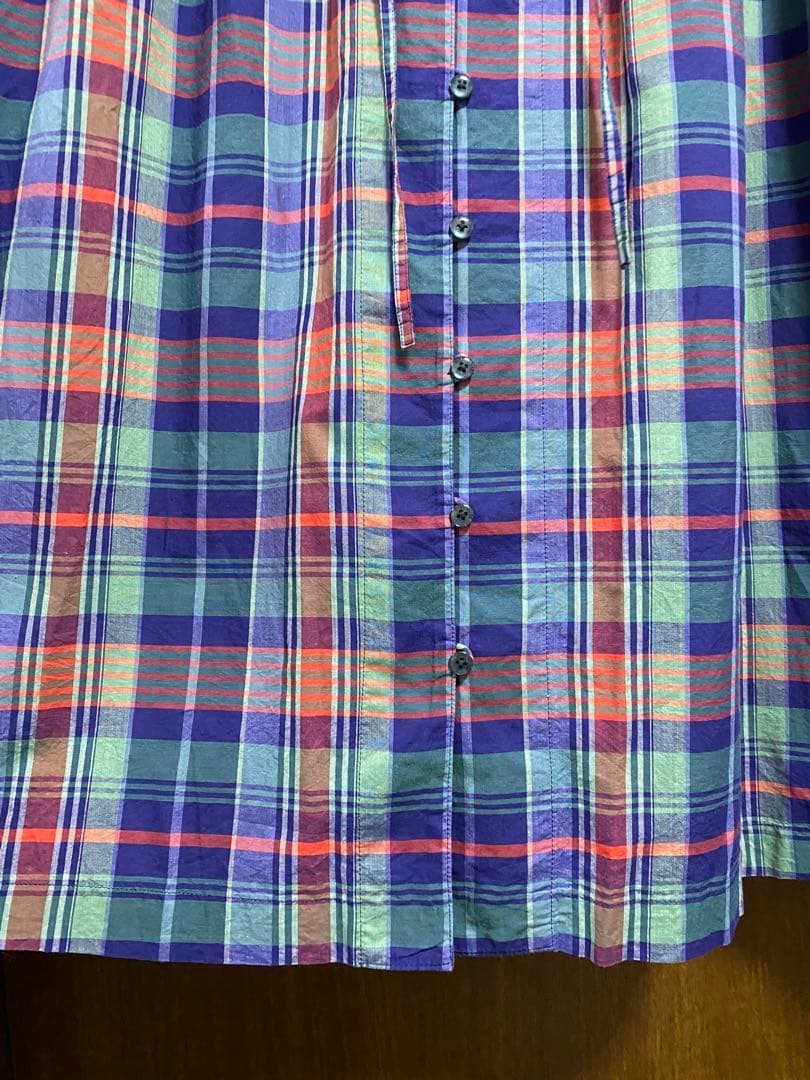 ピンクハウス　フード付きチェックワンピース