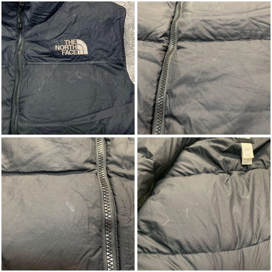 XL ノースフェイス ヌプシベスト 黒 700フィル ブラック ベスト 古着