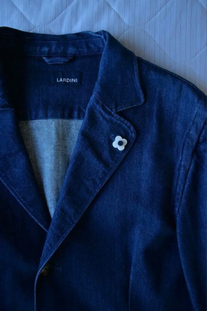 （PURI）【希少XL】LARDINI デニム 3B アンコンジャケット