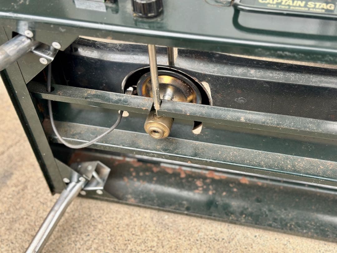 美品 キャプテンスタッグ ツーバーナーコンロ M-8254 アウトドア