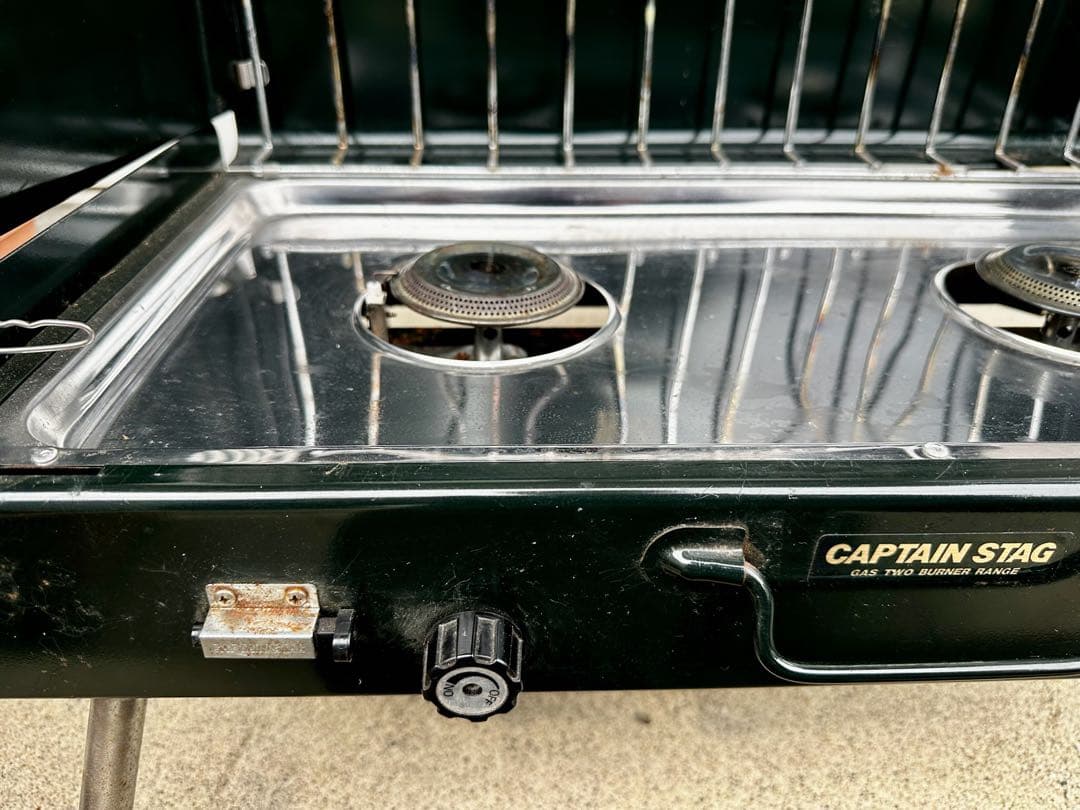 美品 キャプテンスタッグ ツーバーナーコンロ M-8254 アウトドア