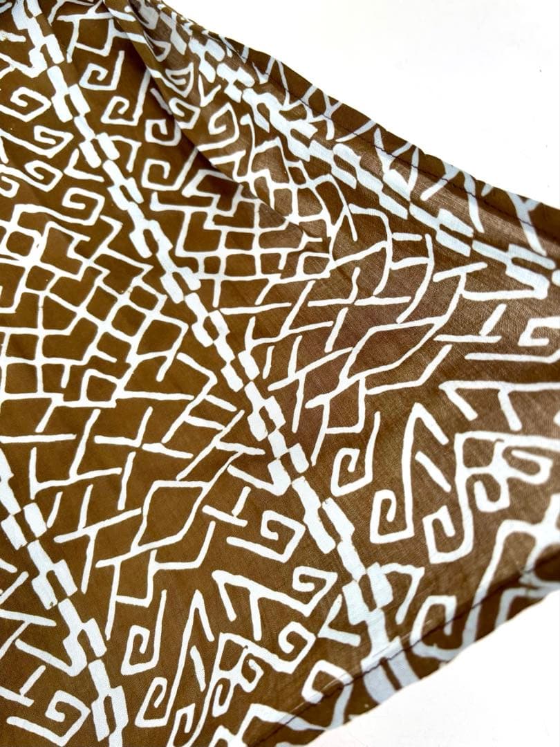 【NOANOAハワイ】ドレス Lサイズ 水色/ブラウン