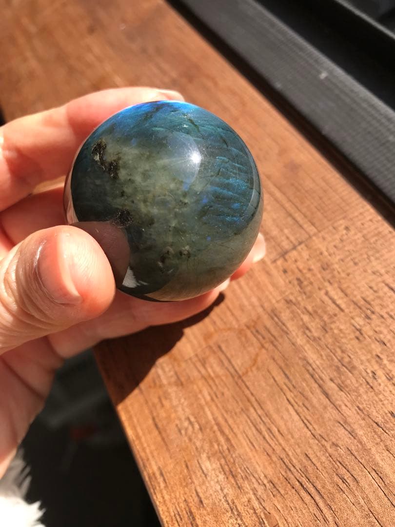 ☘️レア❤︎青く輝く夜空のラブラドライト スフィア 〜神秘の青光〜 丸玉