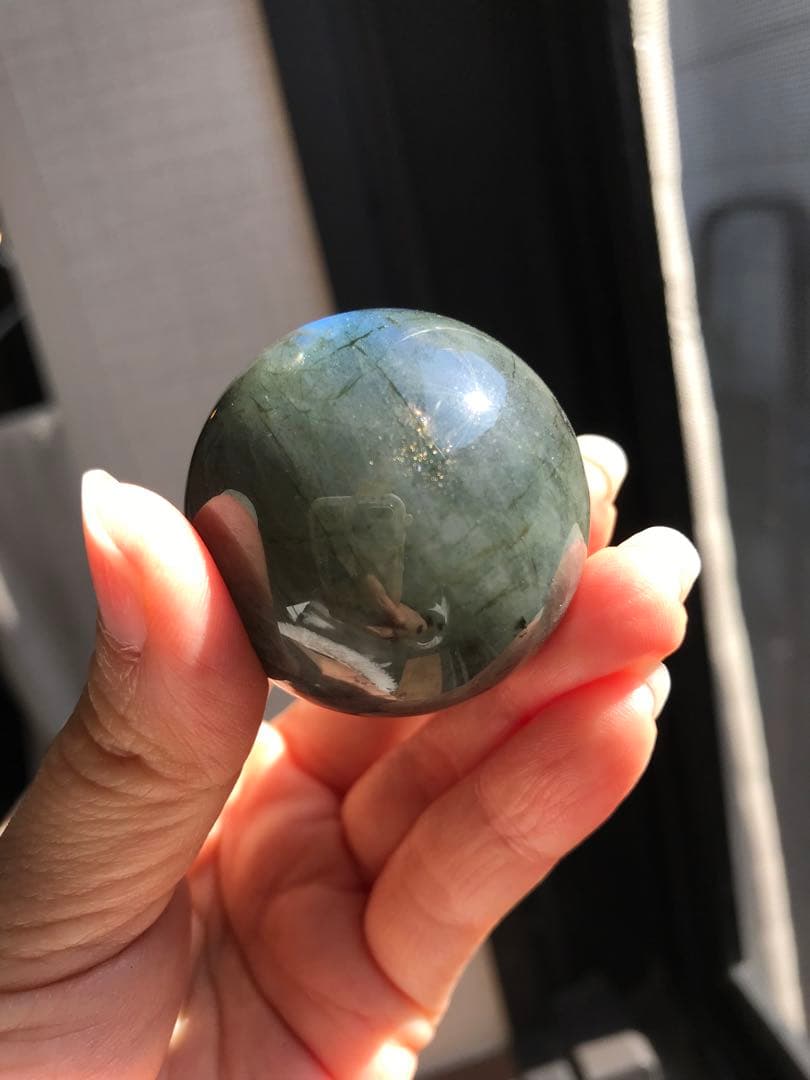 ☘️レア❤︎青く輝く夜空のラブラドライト スフィア 〜神秘の青光〜 丸玉