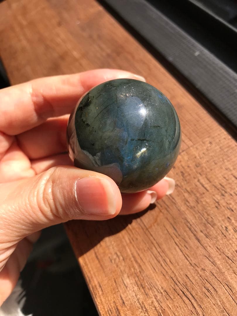 ☘️レア❤︎青く輝く夜空のラブラドライト スフィア 〜神秘の青光〜 丸玉