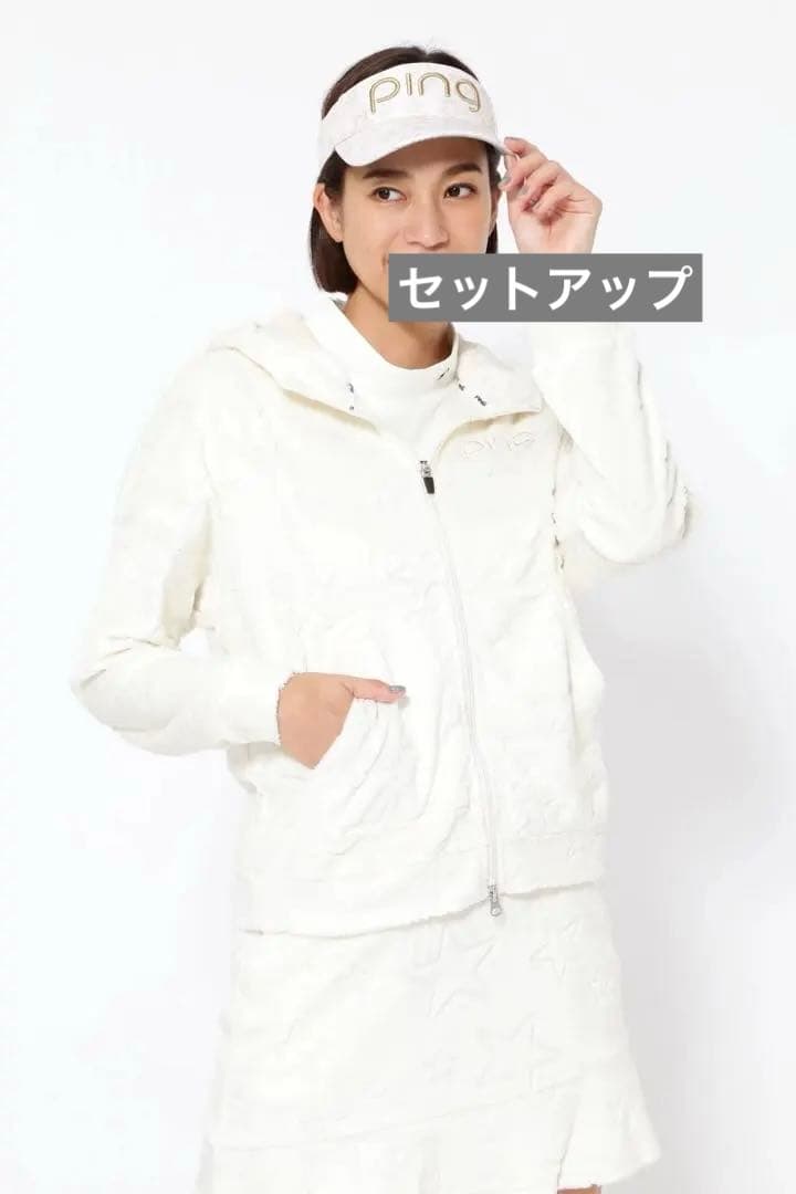 新品 ピン セットアップ PING ベロア フーディー ジャケット スカート