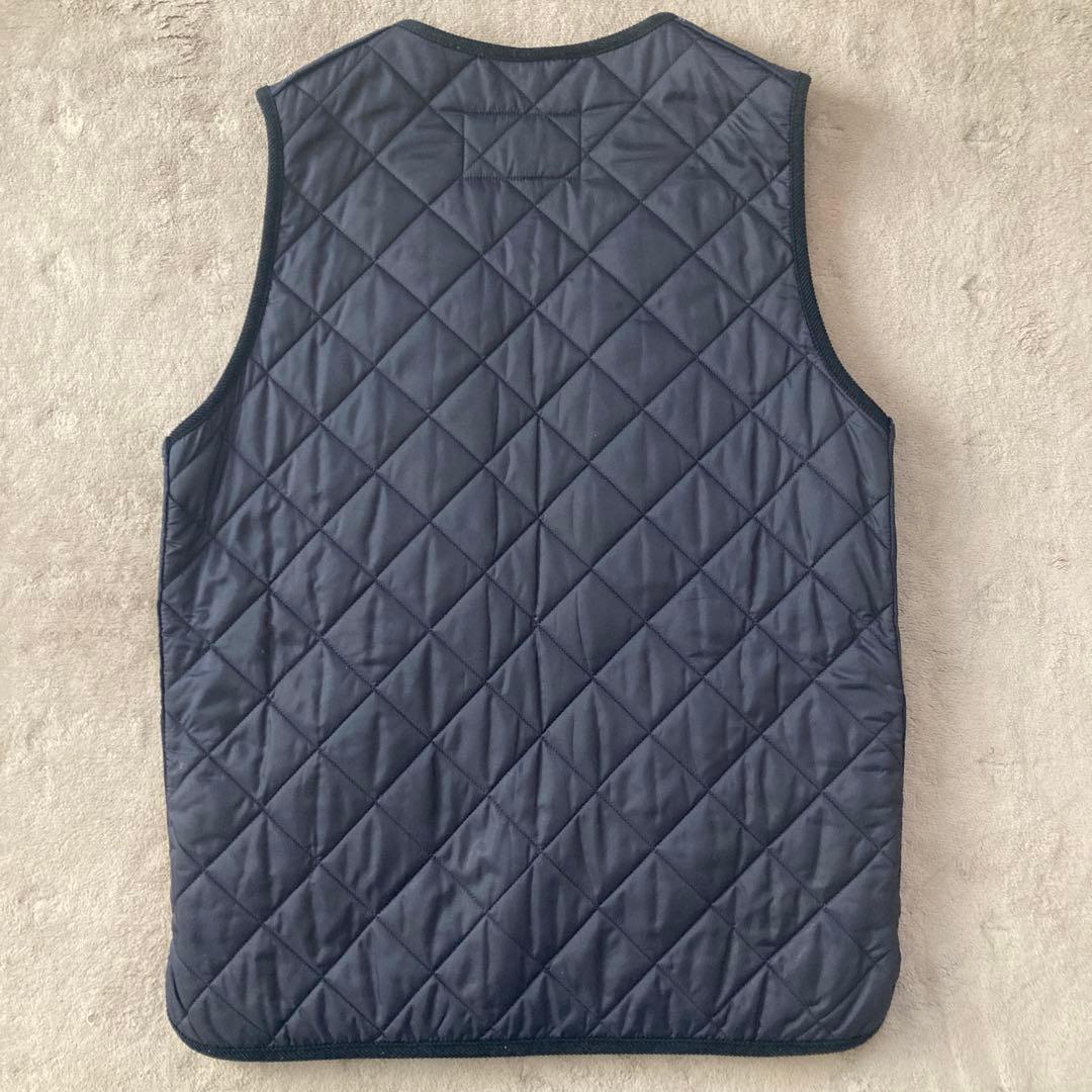 Barbour ネイビー キルティングベスト 4014312