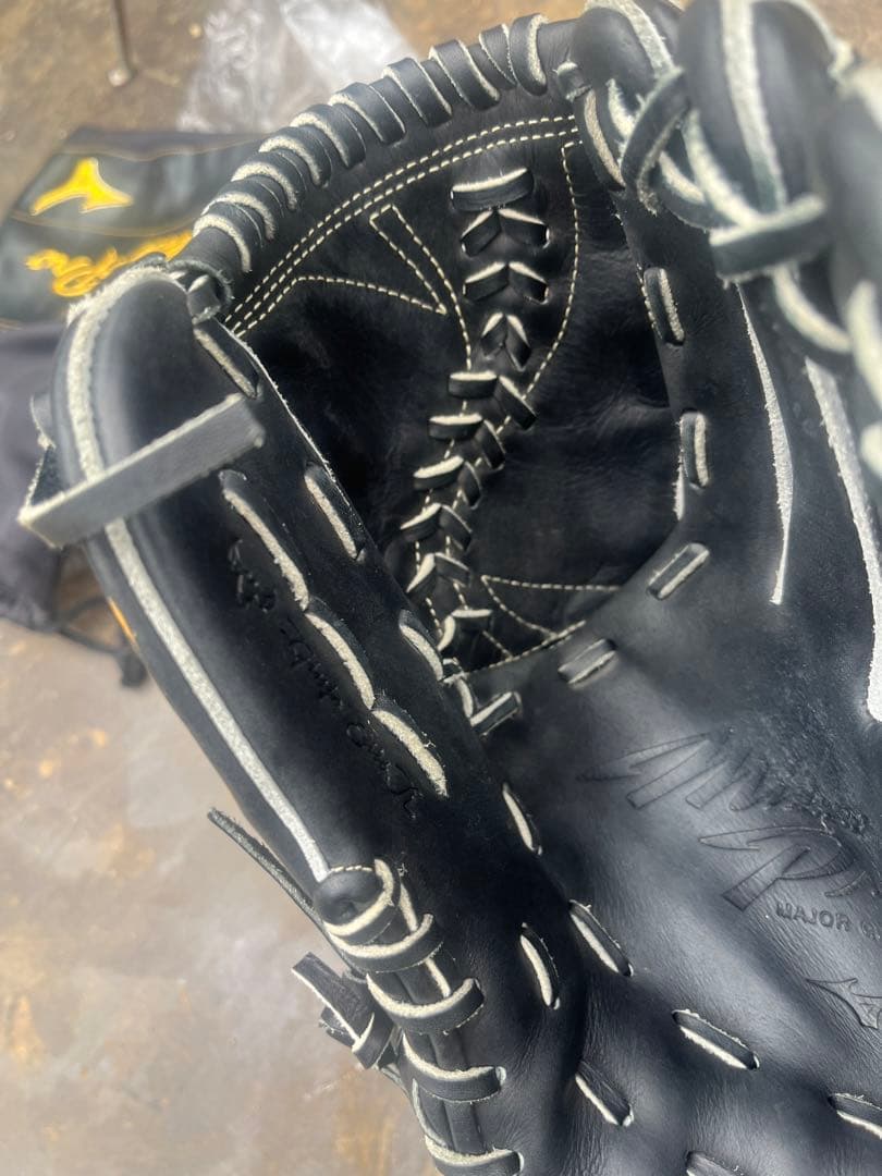 ミズノプロ　軟式　投手用　グローブ　黒　使用回数2回！