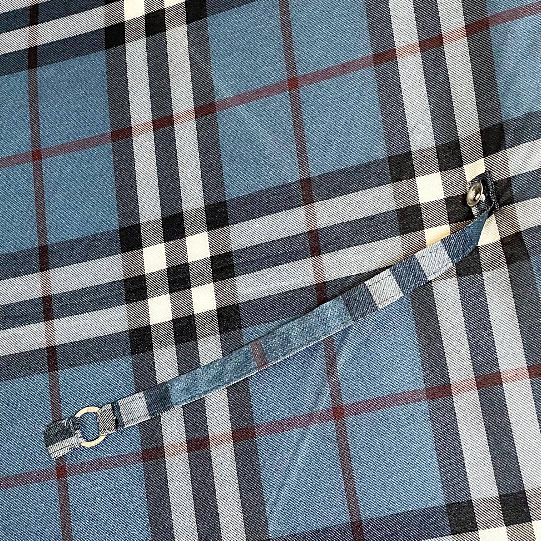 美品　Burberry バーバーリー ノバチェック 折り畳み傘 ブルー 青