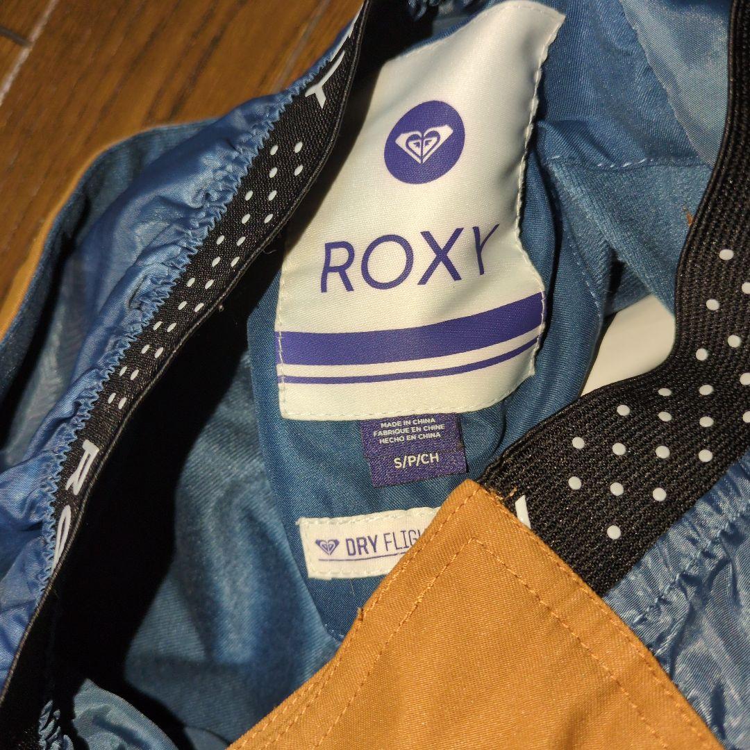 【美品】ROXY　スノボウェア　上下セット　Ｓ　カーキ　キャメルブラウン　総柄