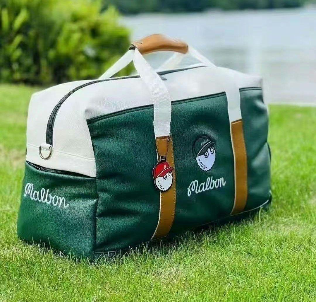 マルボンゴルフ ボストンバッグ ラウンドバッグ 軽量 グリーン/ホワイト選べる