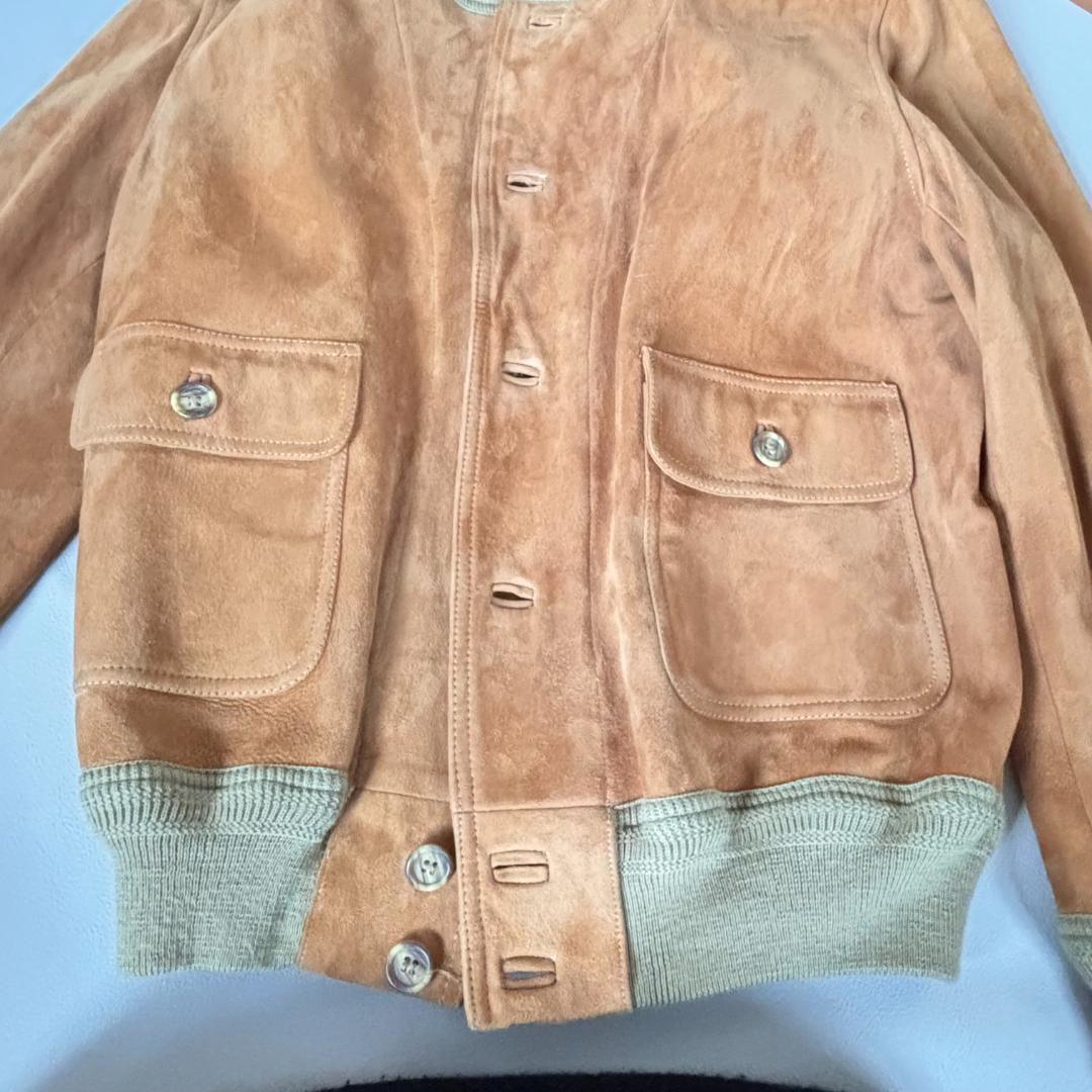 BELFE 本革スエード バルスタージャケット ヴァルスタリーノ 茶 イタリア製