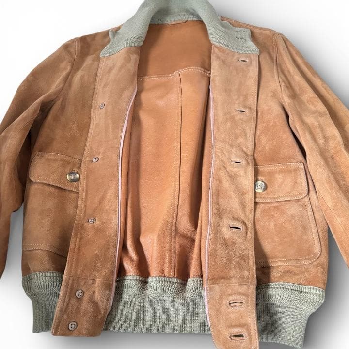 BELFE 本革スエード バルスタージャケット ヴァルスタリーノ 茶 イタリア製
