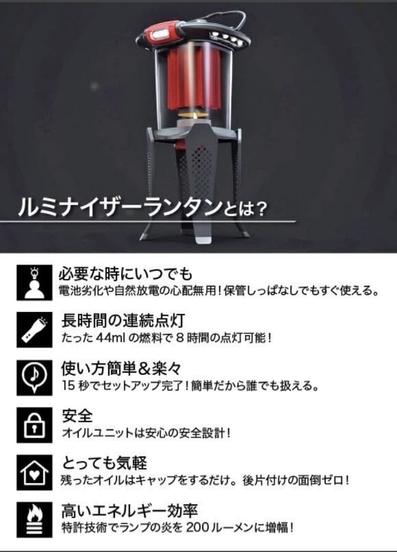 熱電発電 LUMINISER ルミナイザーランタン ランタン LED #BS
