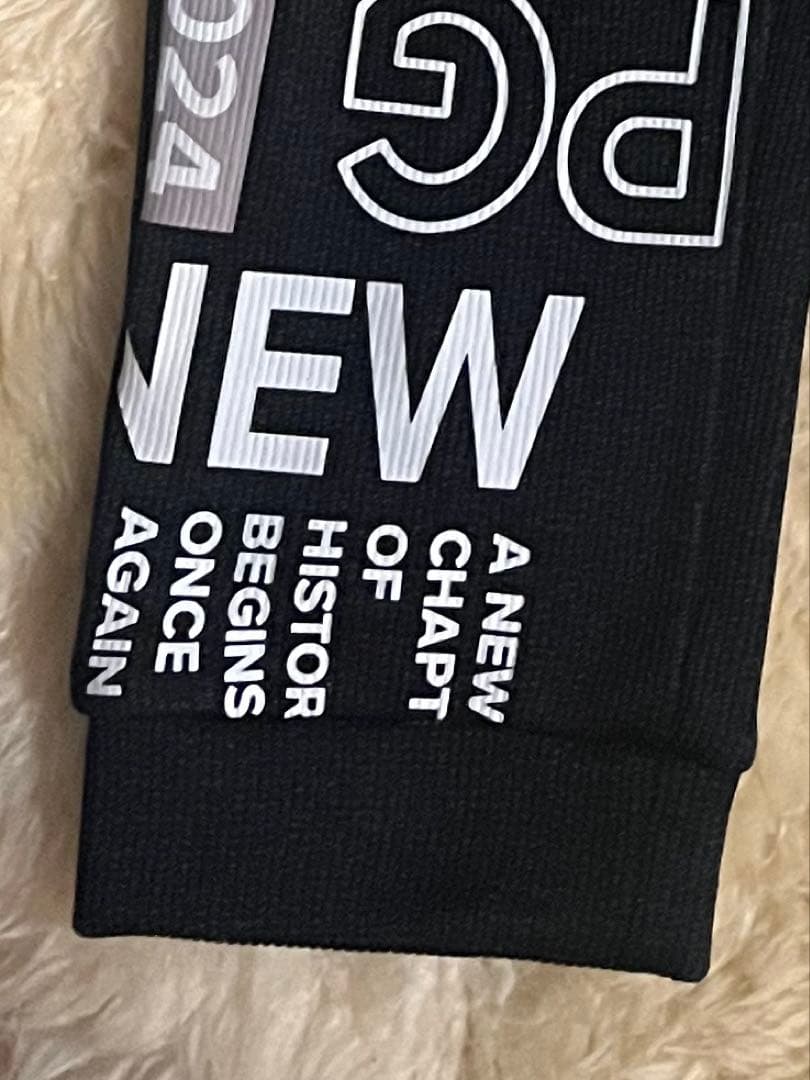 PEARLY GATES ブラックパンツ グラフィックデザイン