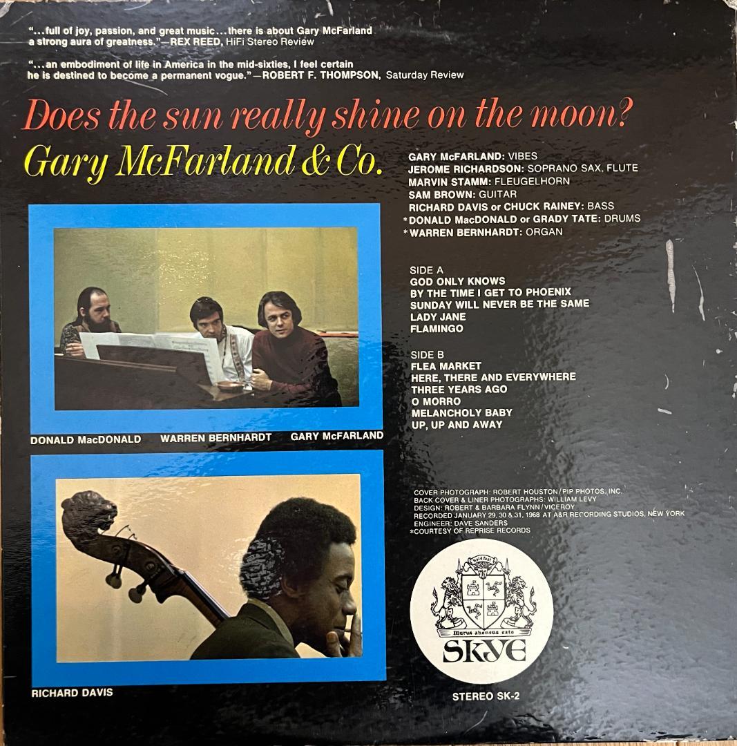洋楽 Gary McFarland & Co. Does the sun really