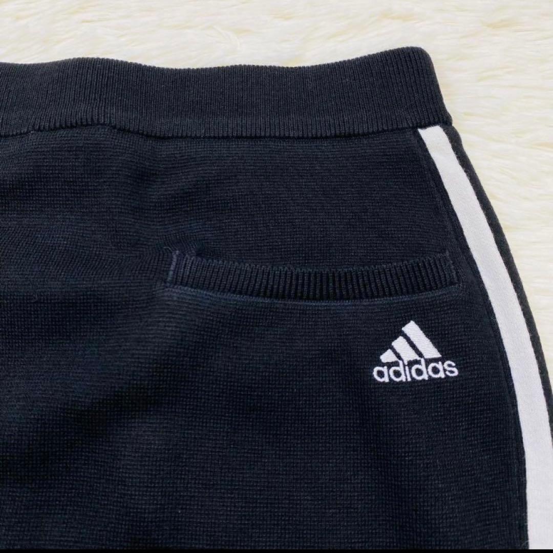 【新品】アディダス　ニット　上下 セットアップ黒　S