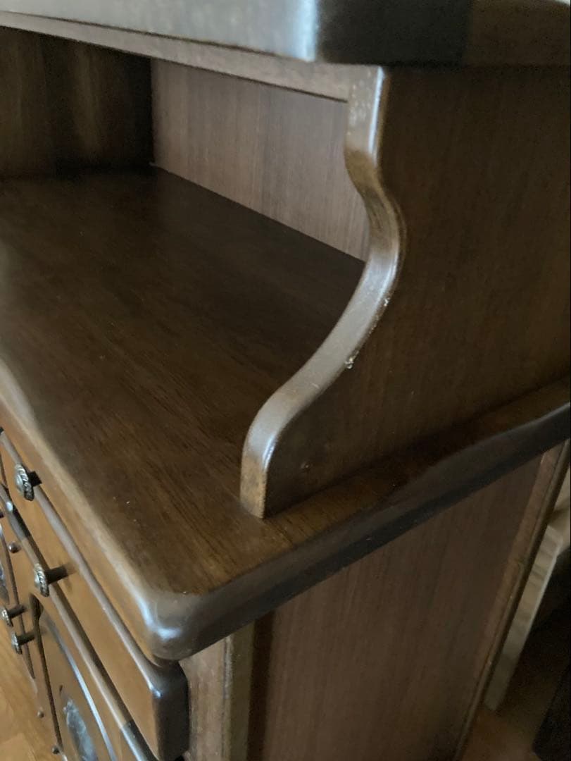 【カリモク/ karimoku】 大理石調W68×H70 キャビネット 電話台