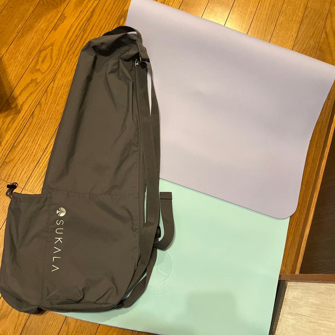 SUKARA リバーシブルヨガマット　専用ケース付き