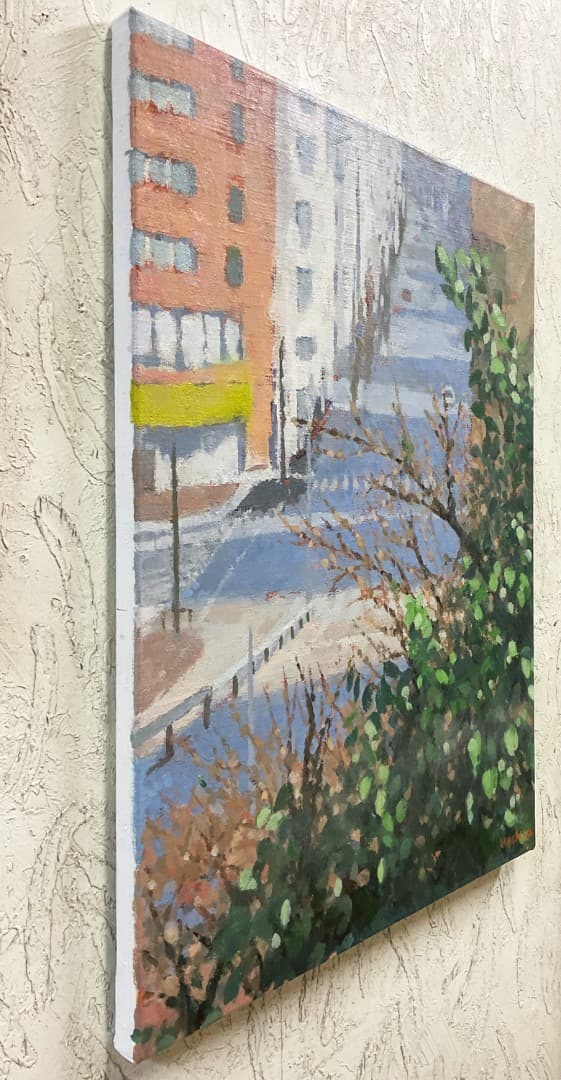 あすか様むけ606 油絵/風景/街景/東京/江戸川橋/P10号