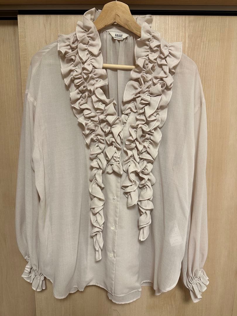 JOURNAL STANDARD LESAGE シアーフリルシャツ ナチュラル