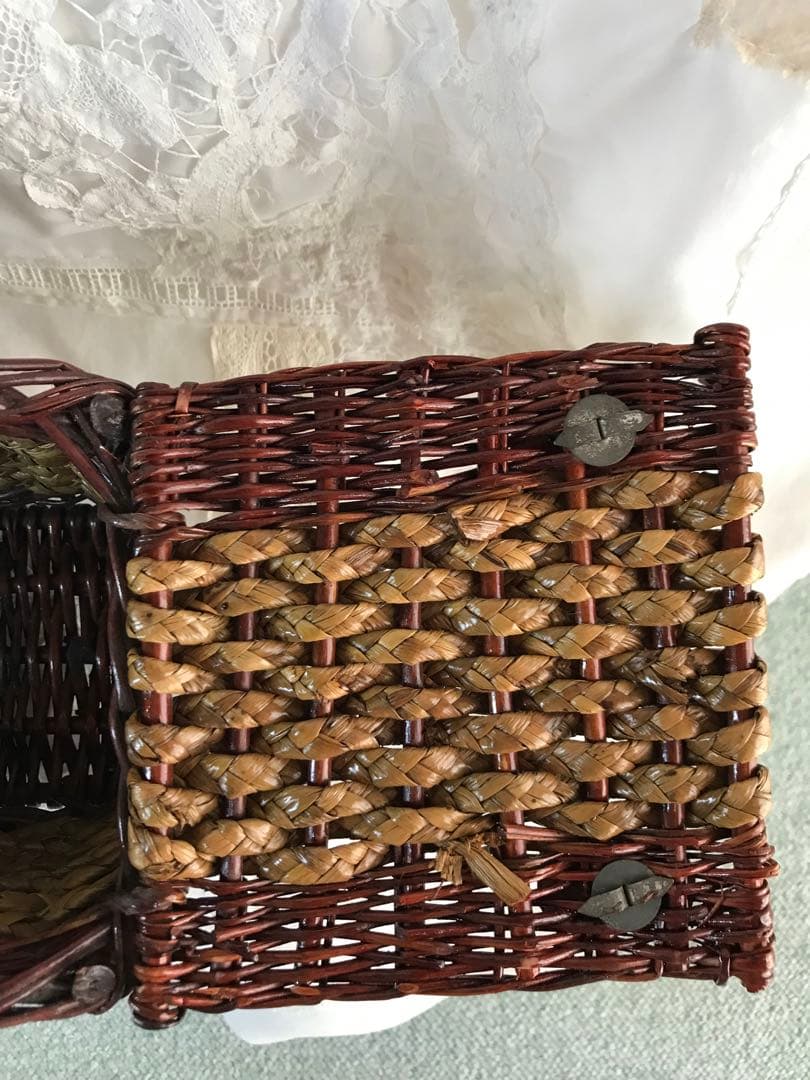 ！お値下げ！最終！アンティーク　ヴィンテージバスケット　パニエ