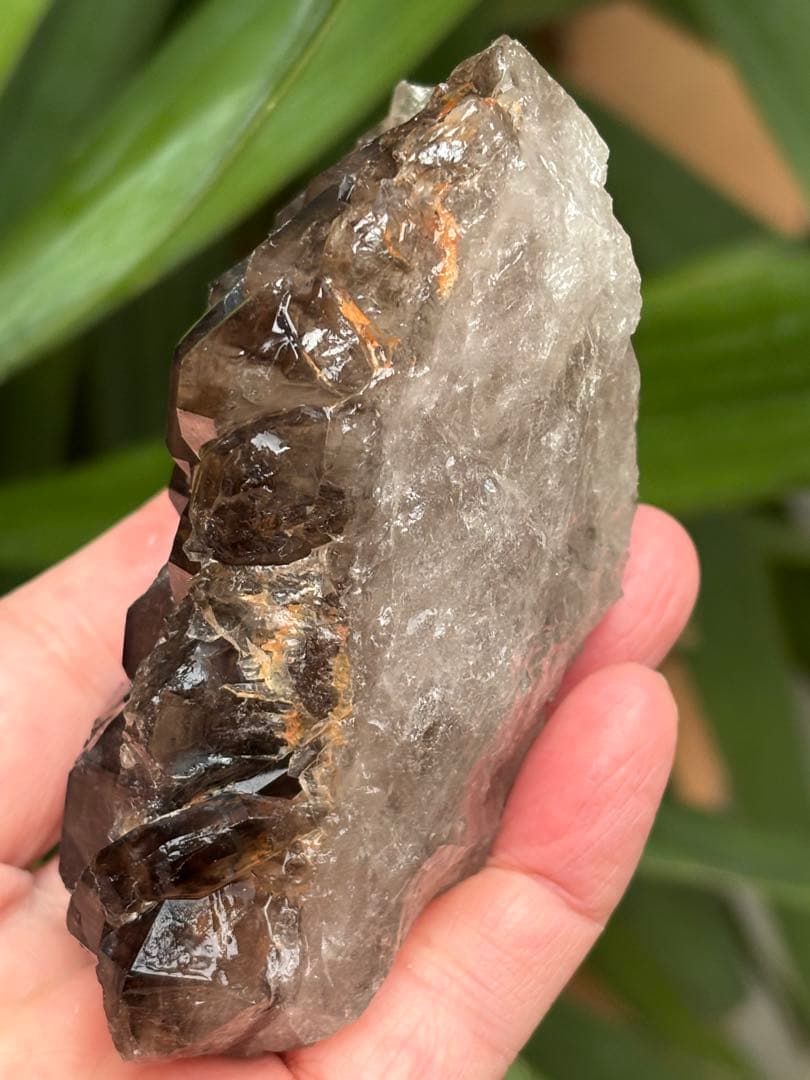 ブラジル産　ジャカレー水晶　ワニ水晶　エレスチャル　400g 複数水入り