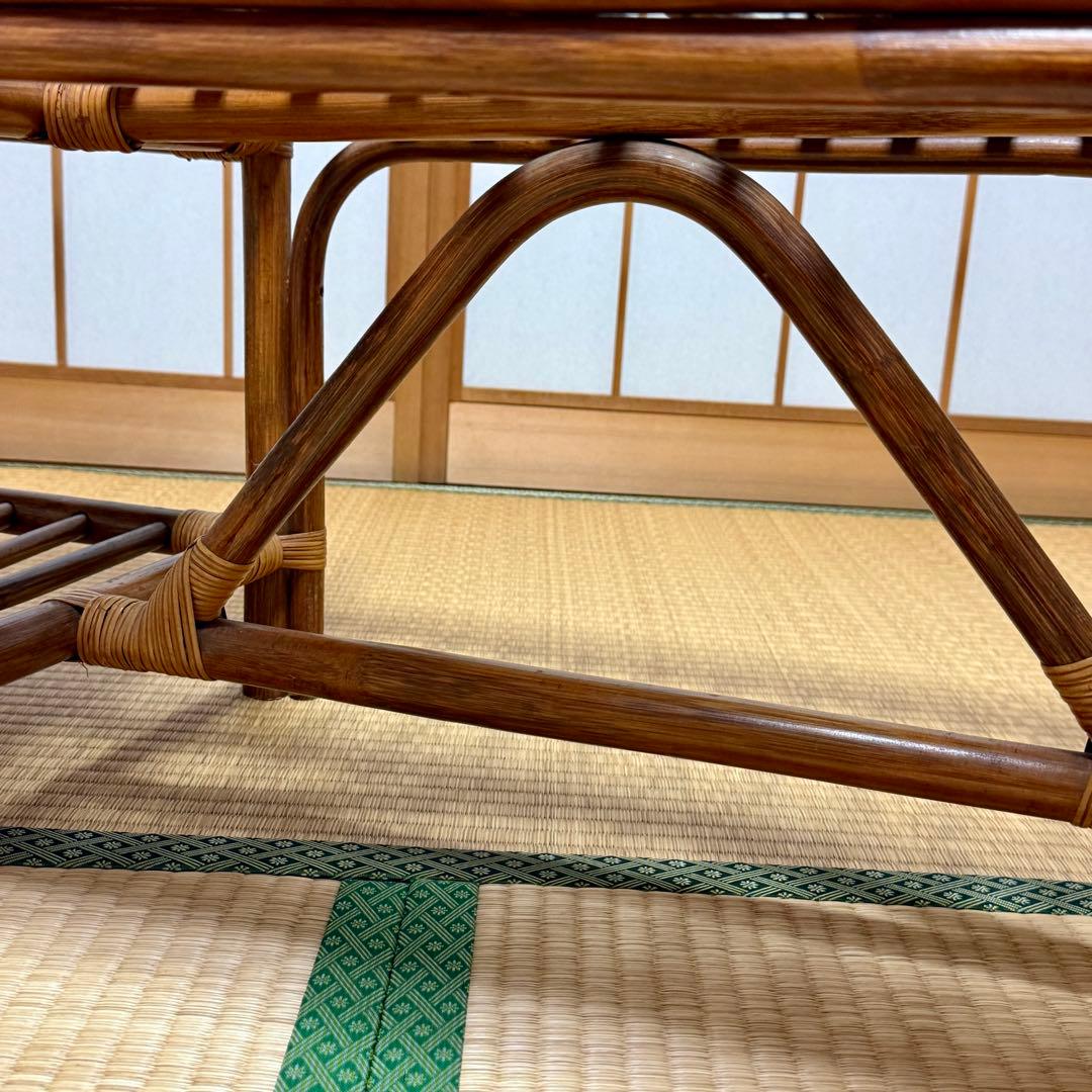 籐 ラタンベンチ 椅子 昭和レトロ ドレッサーセット③