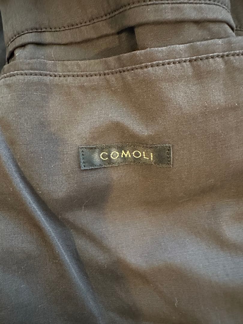 COMOLI 中綿(プリマロフト)タイロッケンショールカラーコート